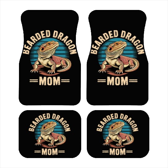 Retro Pogona Reptile Herpetology Mom Bearded Car Mats