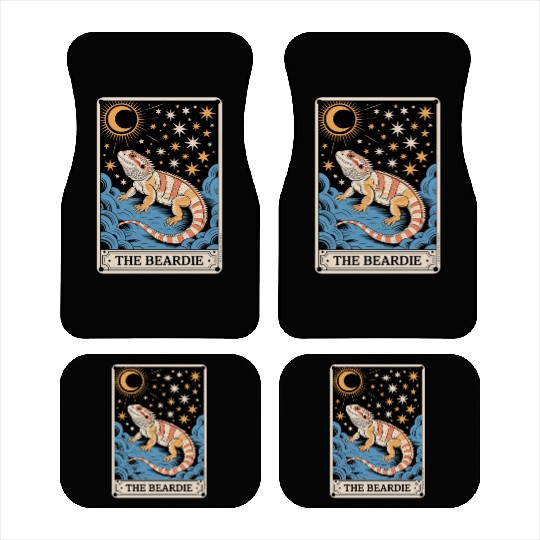 The Beardie Tarot Card Pogona Reptile Lover Car Mats