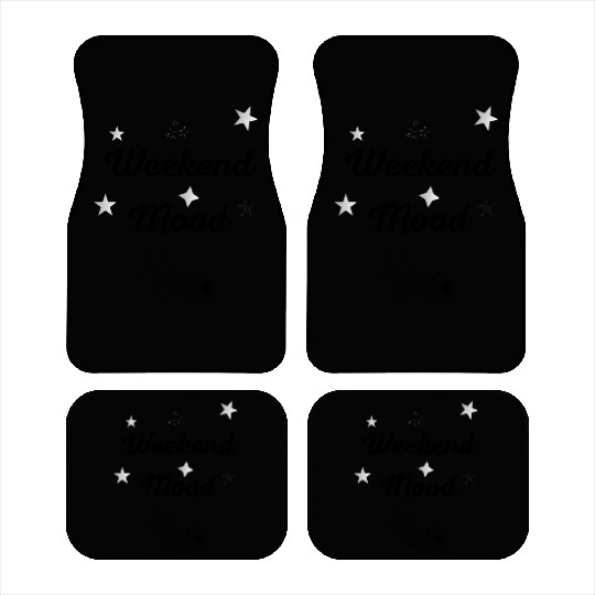 Weekend Mood Minimalist Typography Design Car Mats