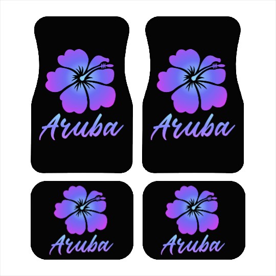 Aruba Hibiscus Car Mats