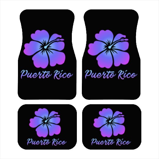 Puerto Rico Hibiscus Car Mats