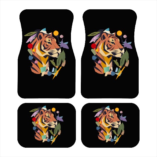 Abstract Tiger in an Artistic Style Car Mats