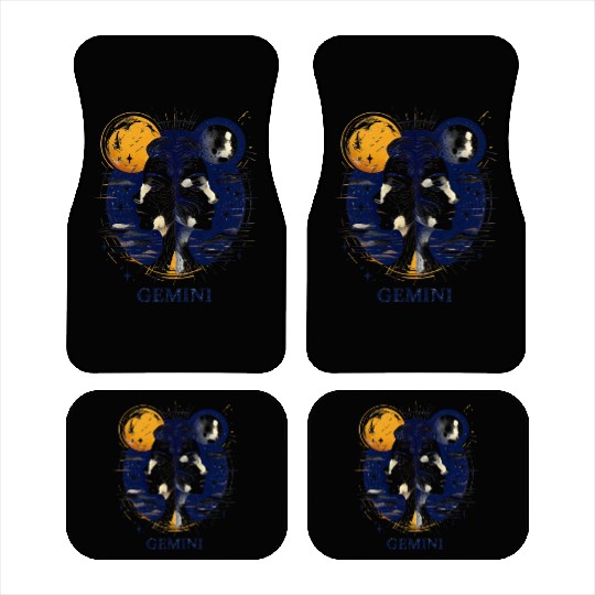 Zodiac Card Gemini Car Mats