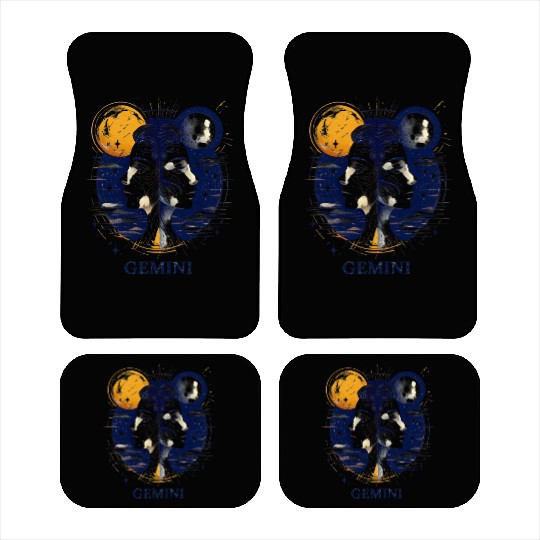 Zodiac Card Gemini Car Mats