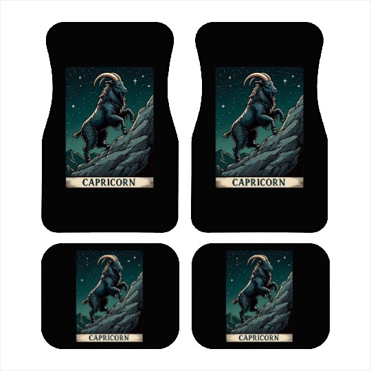 Zodiac Card Capricorn Car Mats