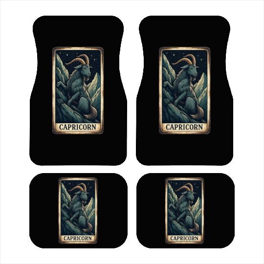 Zodiac Card Capricorn Car Mats