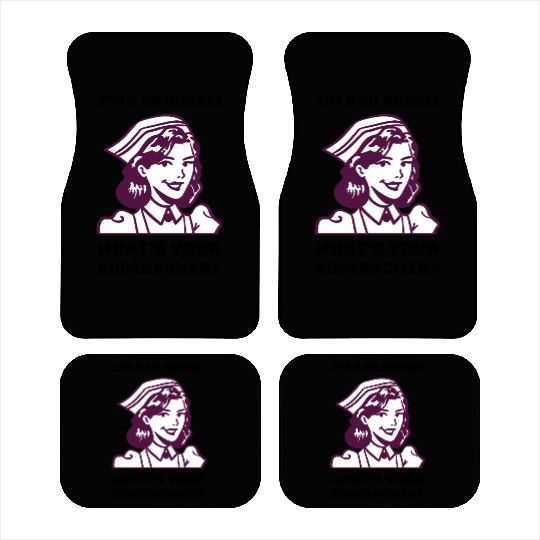 Funny Emergency Room Nurse Car Mats