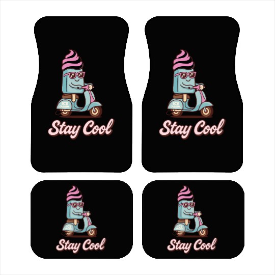 Stay Cool – Ice Cream on Scooter Car Mats