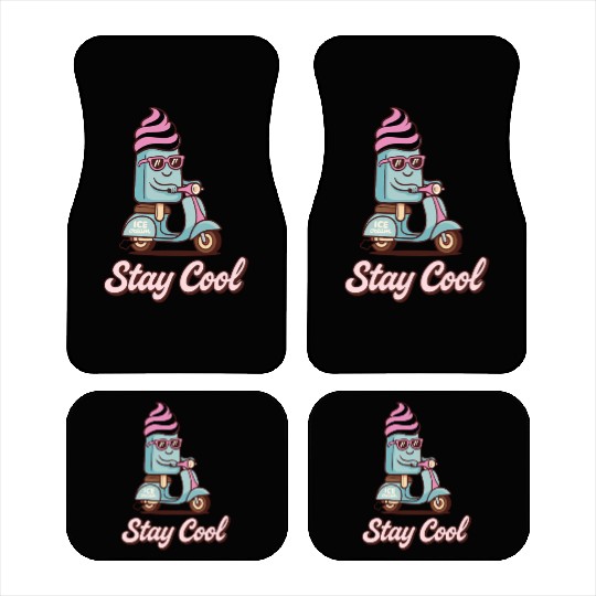 Stay Cool – Ice Cream on Scooter Car Mats