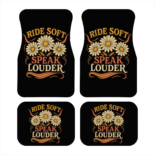 Soft Cowgirl Floral Rodeo Western Aesthetic Horse Car Mats