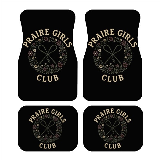 Soft Cowgirl Floral Rodeo Western Aesthetic Horse Car Mats