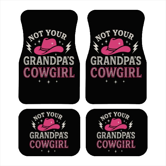 Soft Cowgirl Floral Rodeo Western Aesthetic Horse Car Mats