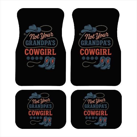 Soft Cowgirl Floral Rodeo Western Aesthetic Horse Car Mats