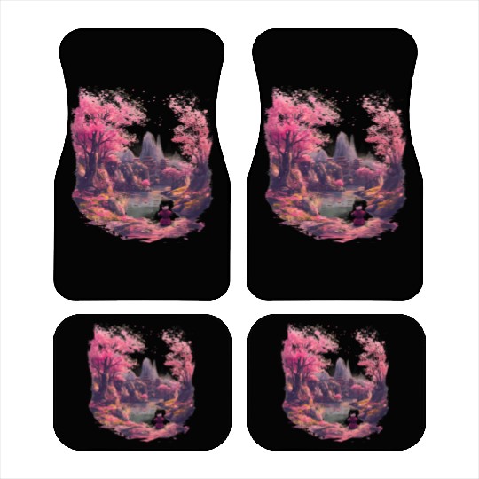 Meditative Cherry Blossoms Idyll Zen Nature Asian Car Mats