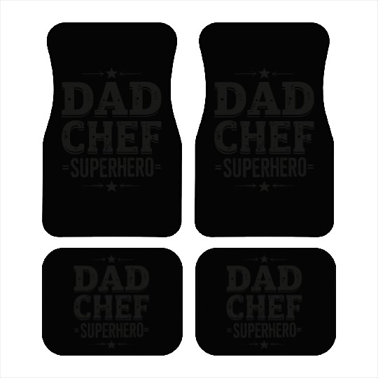 Dad Chef Superhero – Papa Cook Father Car Mats