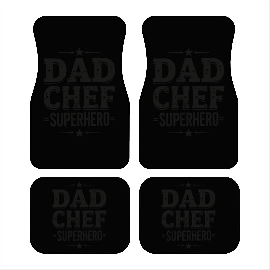 Dad Chef Superhero – Papa Cook Father Car Mats
