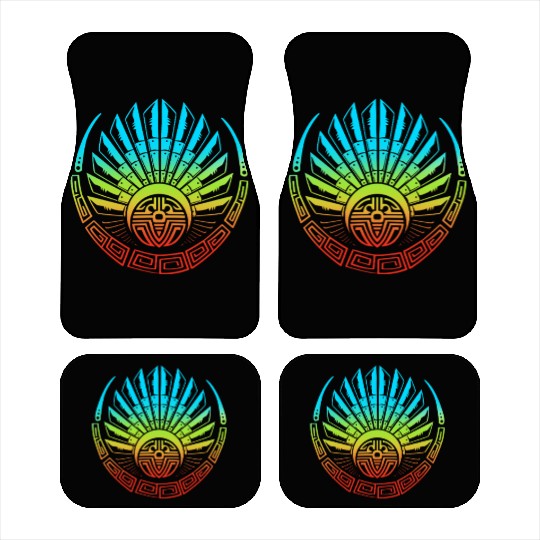 Mayan And Aztec Quetzalcoatl Maya Tribal Car Mats