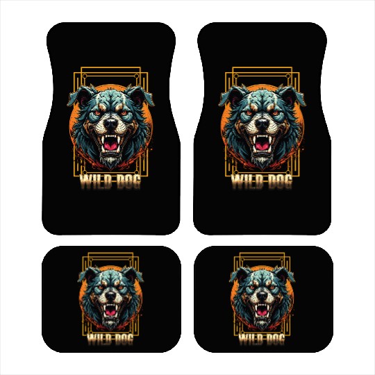 Wild Dog Car Mats – Fierce Beast Graphic Car Mats for Street
