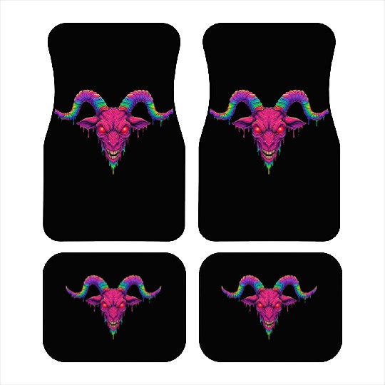 Melting Psychedelic Demon Car Mats