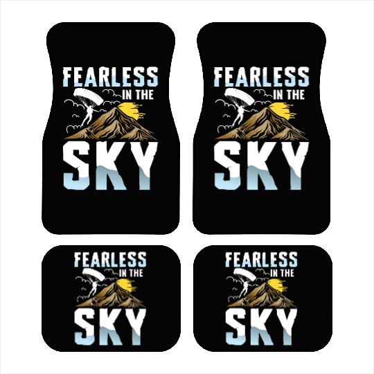 Fearless in the Sky Paragliding Enthusiast Design Car Mats