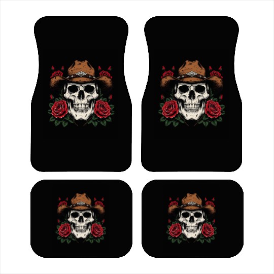 Cowgirl Spirit: Skull & Roses Car Mats