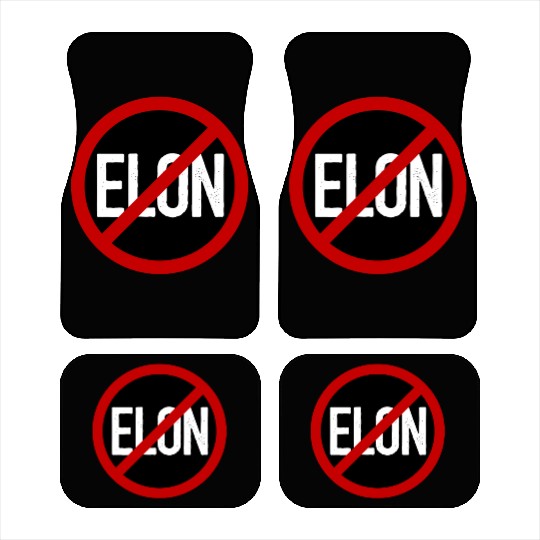 Anti Elon Musk Bumper Fascist prohibition sign Car Mats