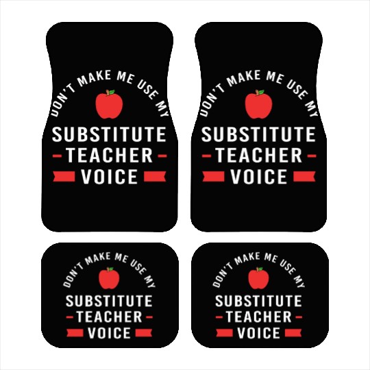 Back To School Substitute Teacher Car Mats
