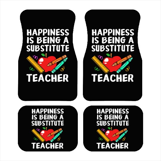 Substitute Teacher Back To School Car Mats