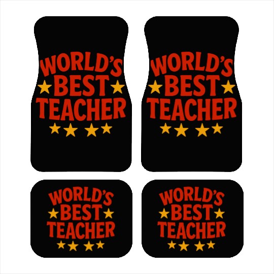 Worlds Best Teacher Car Mats