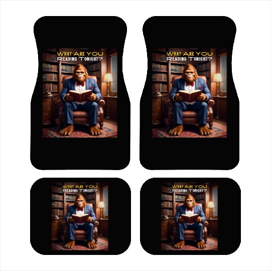 Bigfoot Reading in the Library Sasquatch - What Car Mats