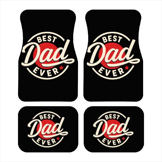 Best Dad Ever Vintage Style Father's Day Design Car Mats