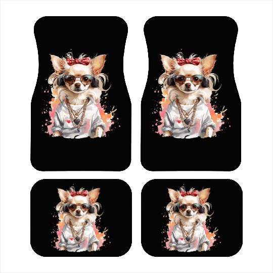 Bling Chihuahua Car Mats