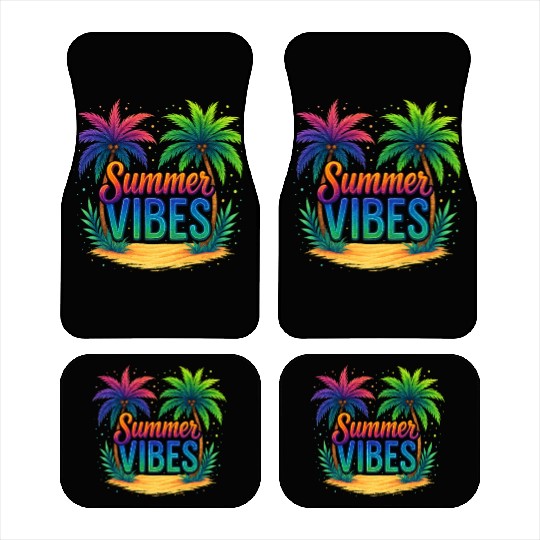 Summer Vibes, Summer Vacation Car Mats