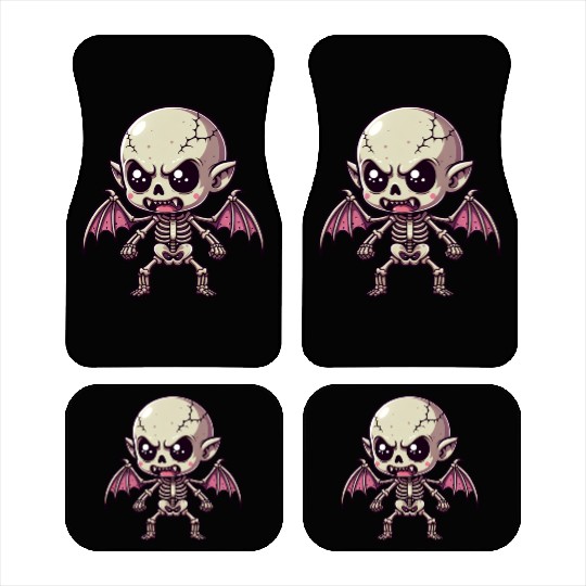 Cute Vampire Skeleton – Bat-Winged Monster Car Mats