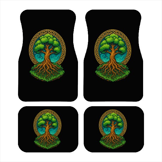 Tree of Life Fantasy Illustration Car Mats