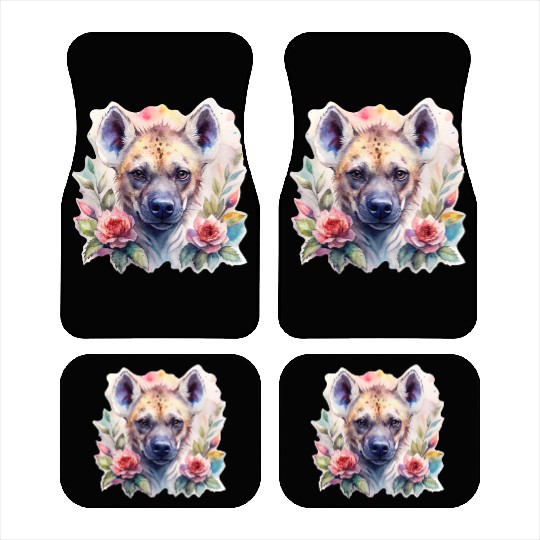 Sage the Blooming Hyena Car Mats