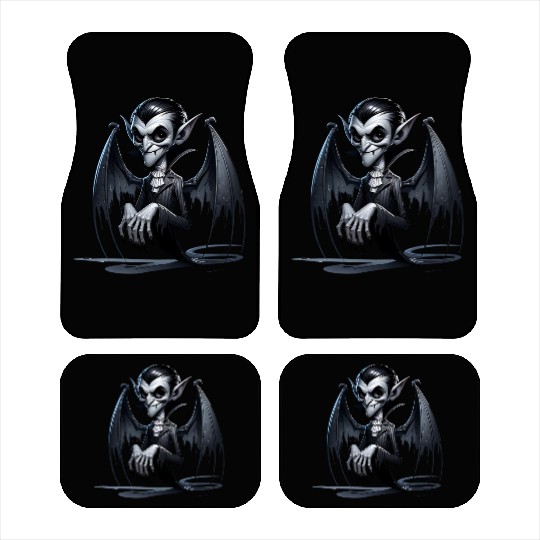 Elegant Vampire Spirit – Creepy Bat-Winged Phantom Car Mats