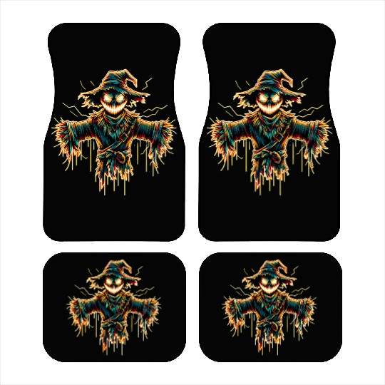 Neon Scarecrow – Haunted Harvest Glow Car Mats