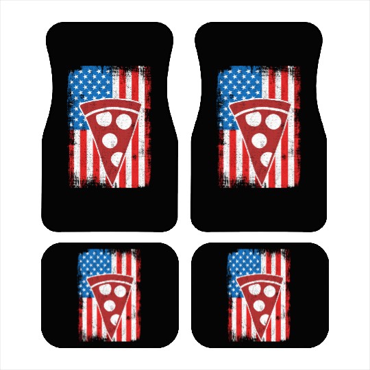 4th Of July US Pizza Car Mats