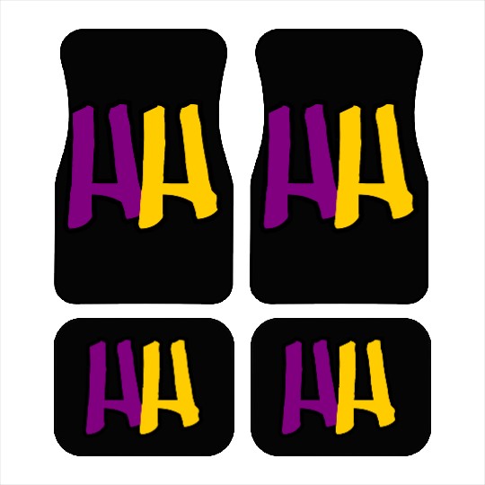 HH Logo – Old School Vibes in Purple & Gold Car Mats