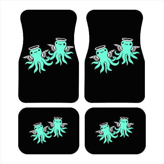 2 octopus angel team two friends wings halo flying Car Mats