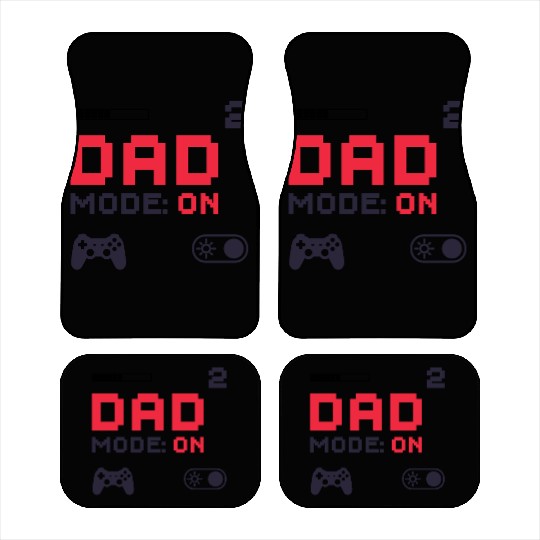 Dad Mode On Retro Gamer Dad Pixel Art Design Car Mats