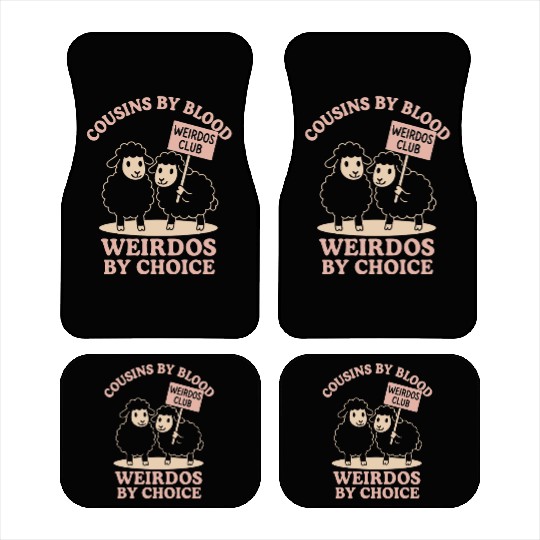 Funny Black Sheep Cousin Quirky Family Outcast Car Mats