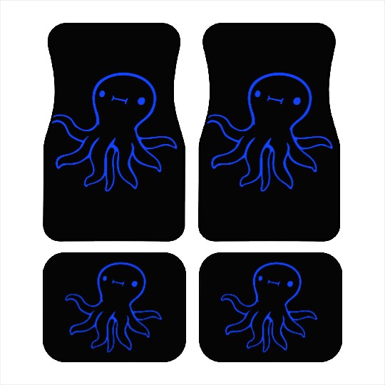 Octopus squid tentacle cephalopod cute sweet comic Car Mats