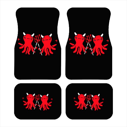 2 octopus devil hell team friends satan evil sweet Car Mats
