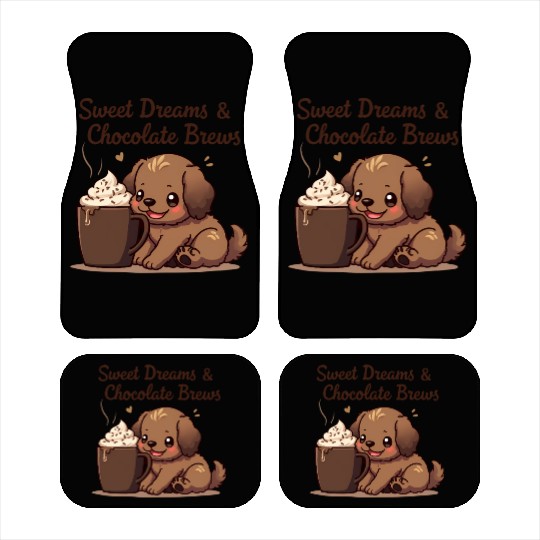 Sweet Dreams & Chocolate Brews - Puppy & Cream Car Mats