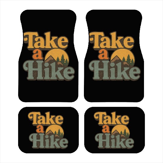 Take A Hike Retro Mountain Car Mats