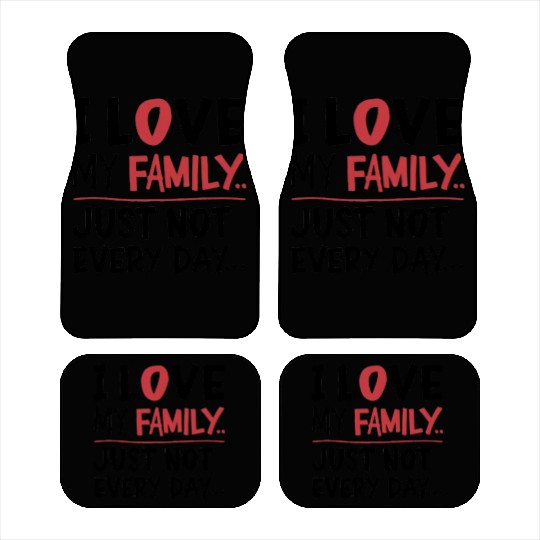 Love Family Handwritten Quote Design Car Mats