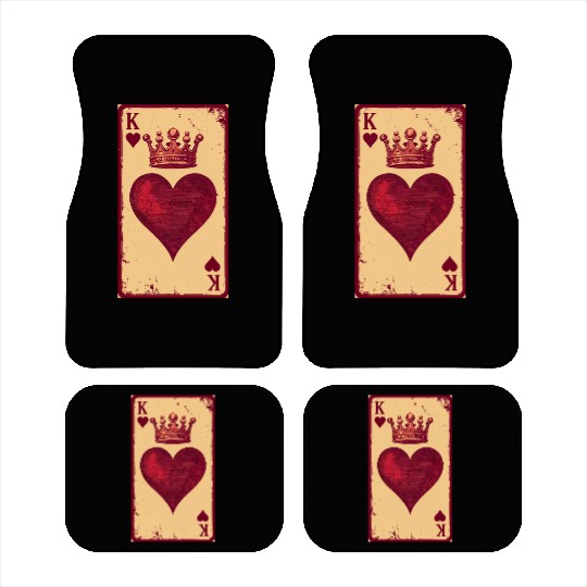 Vintage King of Hearts Car Mats
