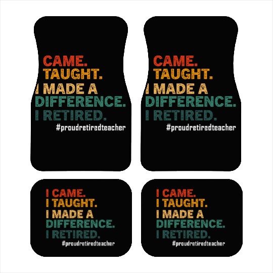 Funny Retired Teacher Retirement 2025 Teachers Day Car Mats